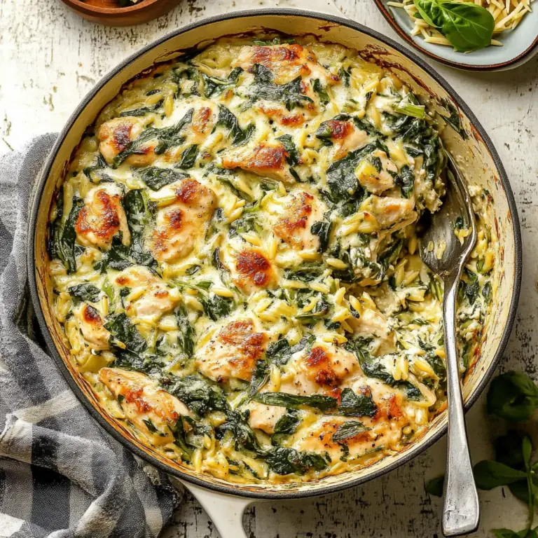 Creamy Ricotta Chicken and Orzo Skillet