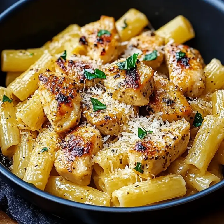Garlic Butter Chicken with Rigatoni and Parmesan