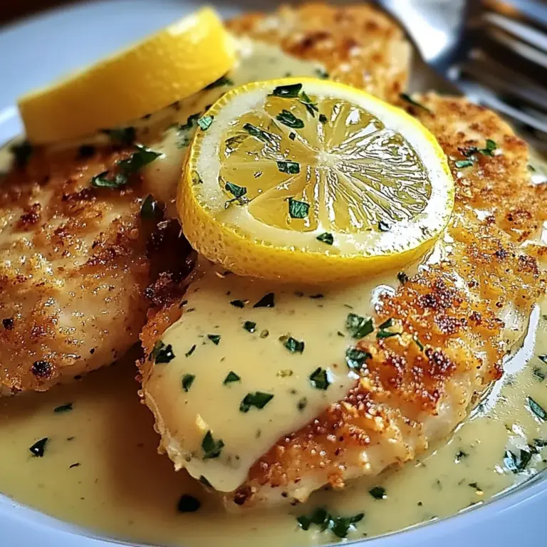 Lemon Pecorino Crusted Chicken with Creamy Lemon Sauce