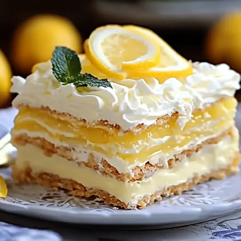 No-Bake Lemon Eclair Cake