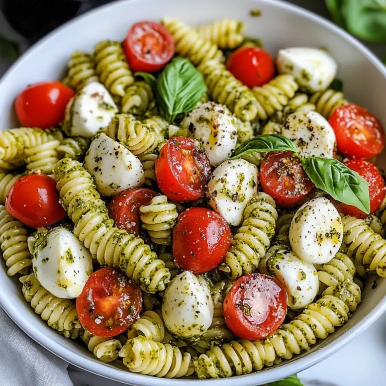 Pesto Caprese Pasta Salad