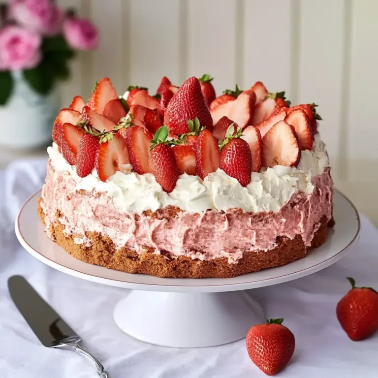 Strawberry Angel Food Cake