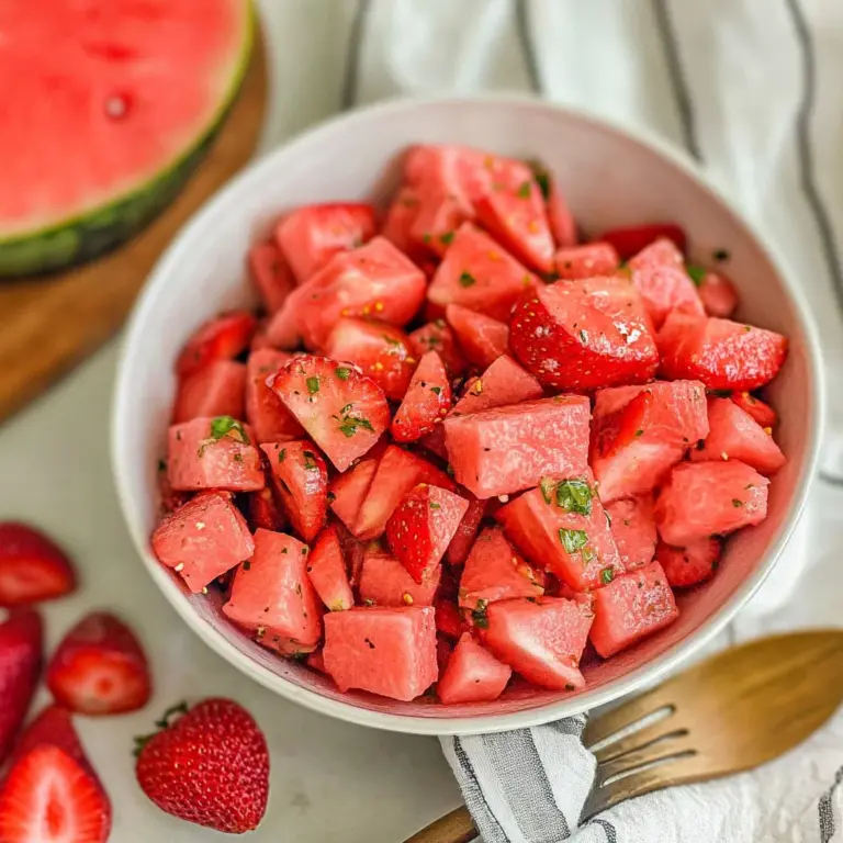 Strawberry Watermelon Salad with Honey-Lime Vinaigrette
