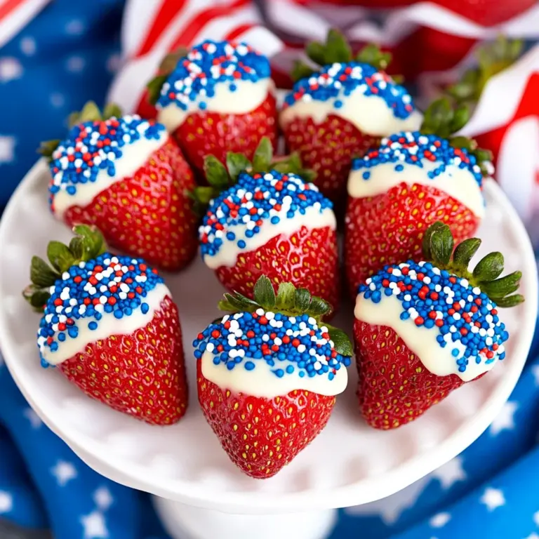 4th of July Chocolate Covered Strawberries