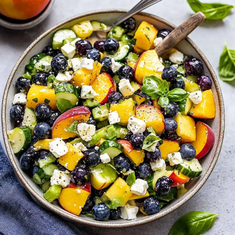 Blueberry Peach Feta Salad