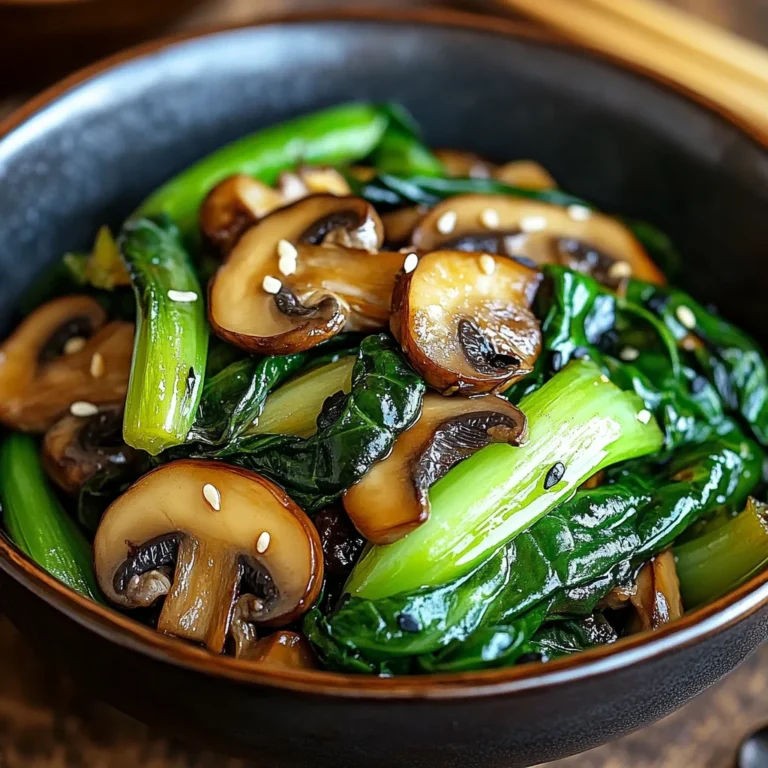 Bok Choy and Mushroom Stir Fry