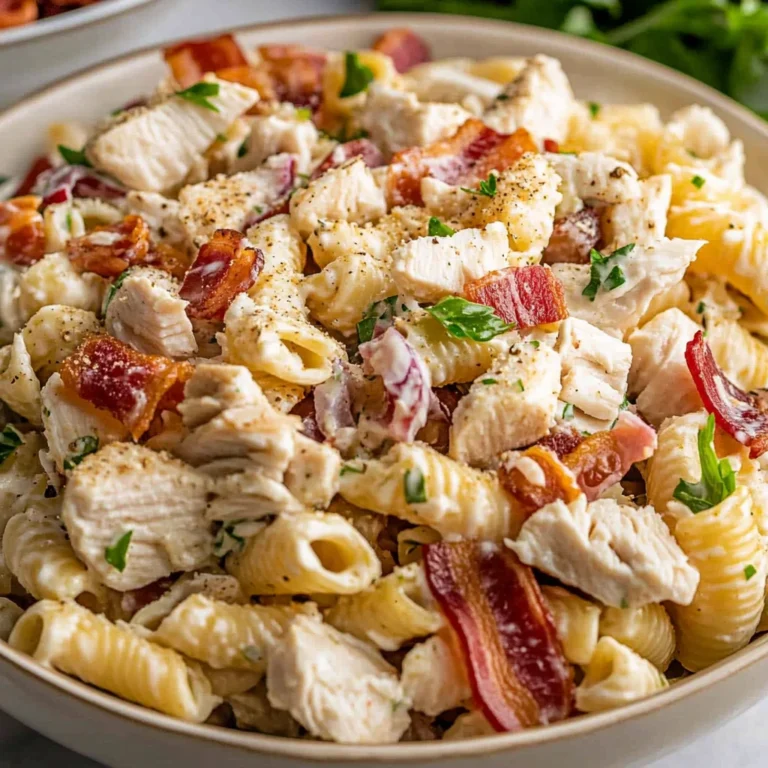 Chicken Turkey Bacon Ranch Pasta Salad