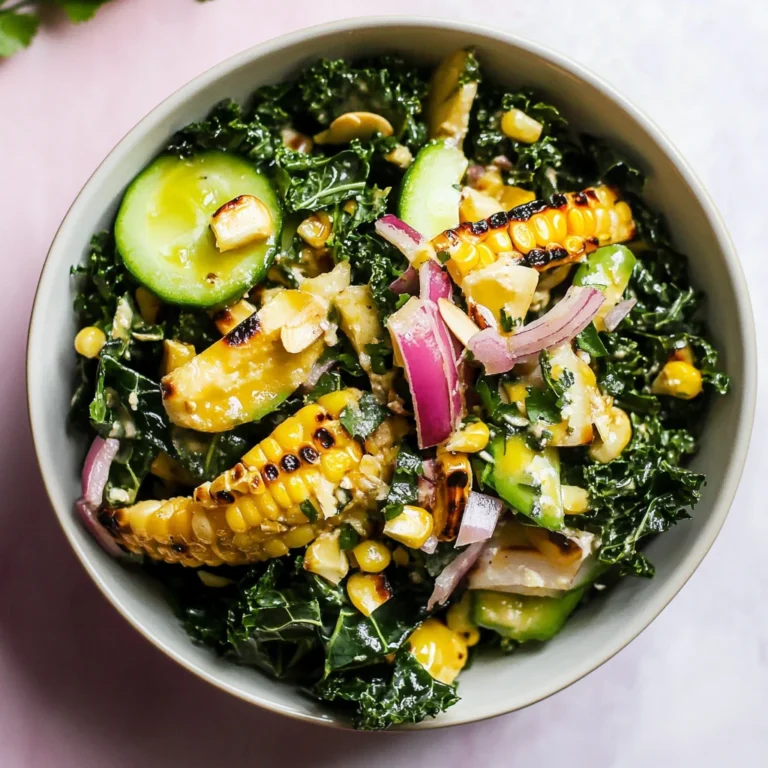 Grilled Corn Kale Salad