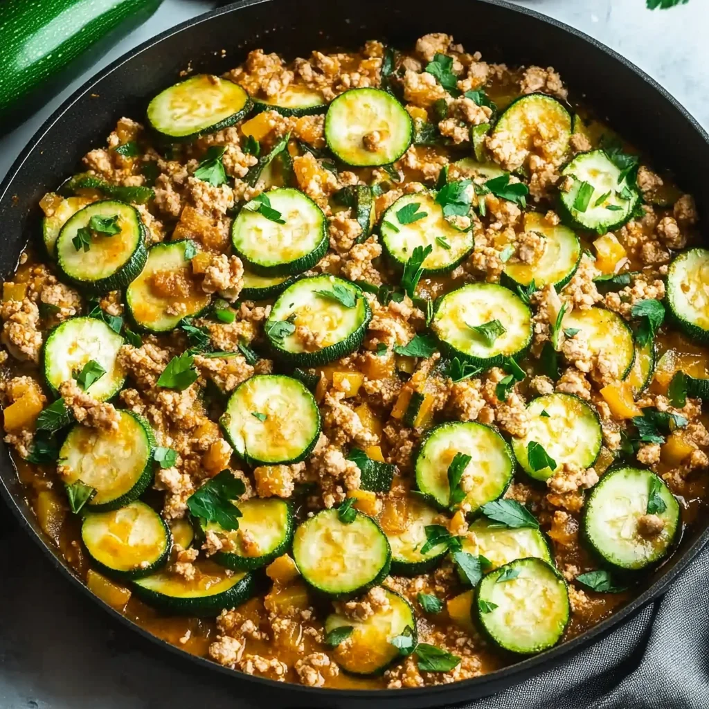 Ground Turkey and Zucchini Skillet