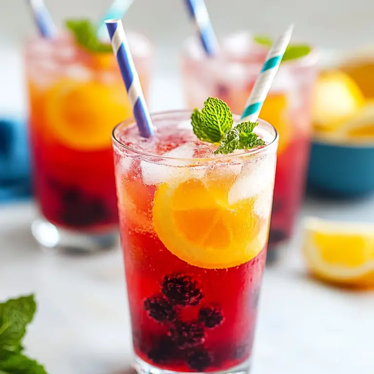 Layered Rainbow Mocktail for Kids