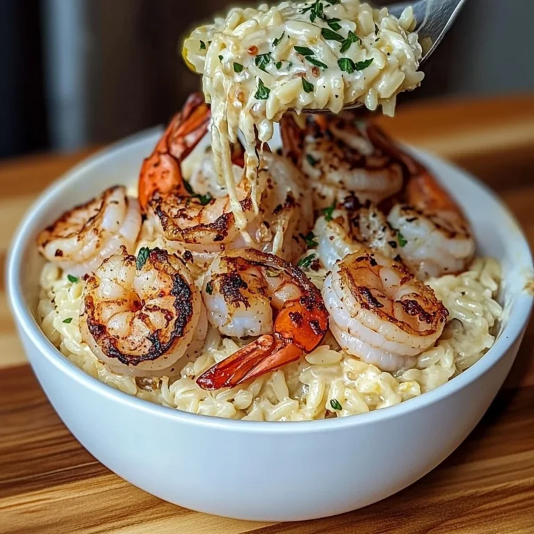 Lemon Garlic Shrimp & Orzo Bowl