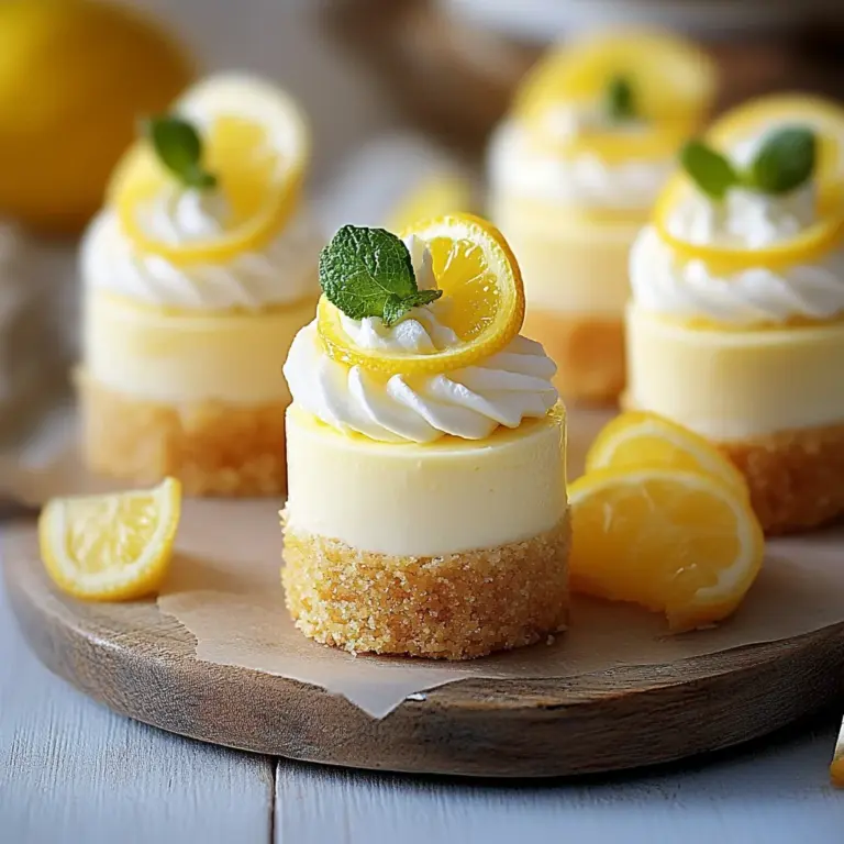 Mini Lemon Cheesecakes