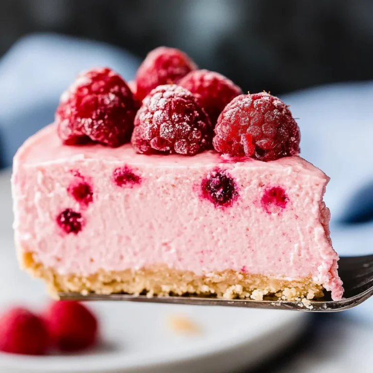 No Bake Raspberry Cheesecake