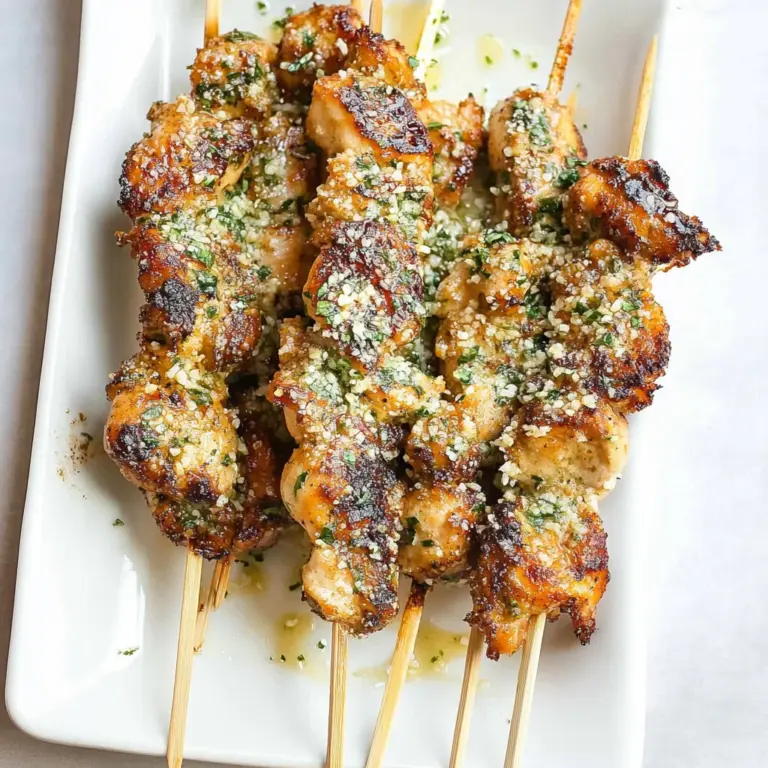 Ranch Garlic Parmesan Chicken Skewers