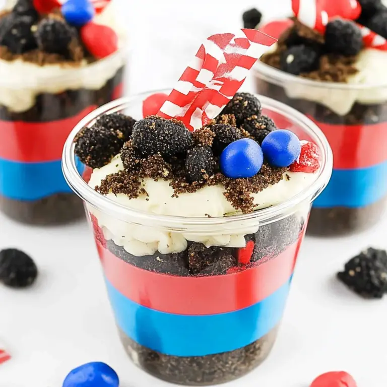 Red, White and Blue Dirt Cups