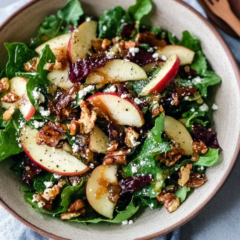 Roasted Apple Salad with Caramelized Shallot Vinaigrette