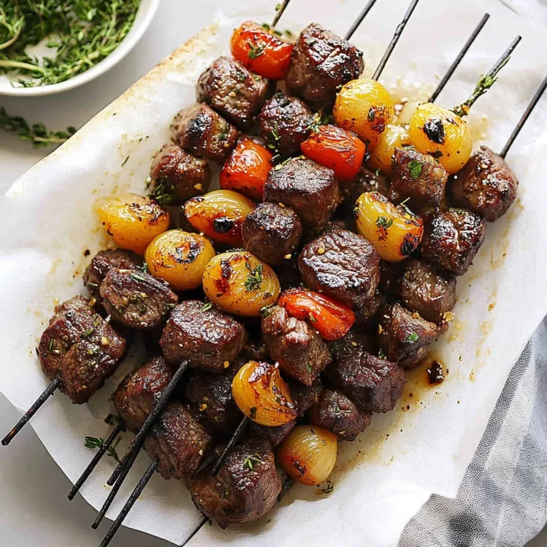 Rosemary Garlic Steak Kebabs