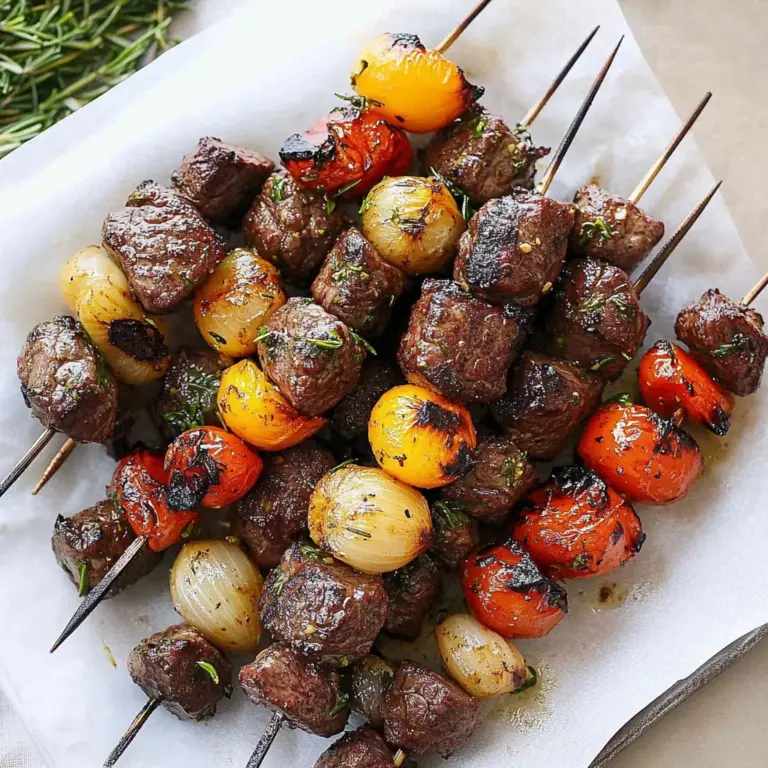 Rosemary Garlic Steak Kebabs