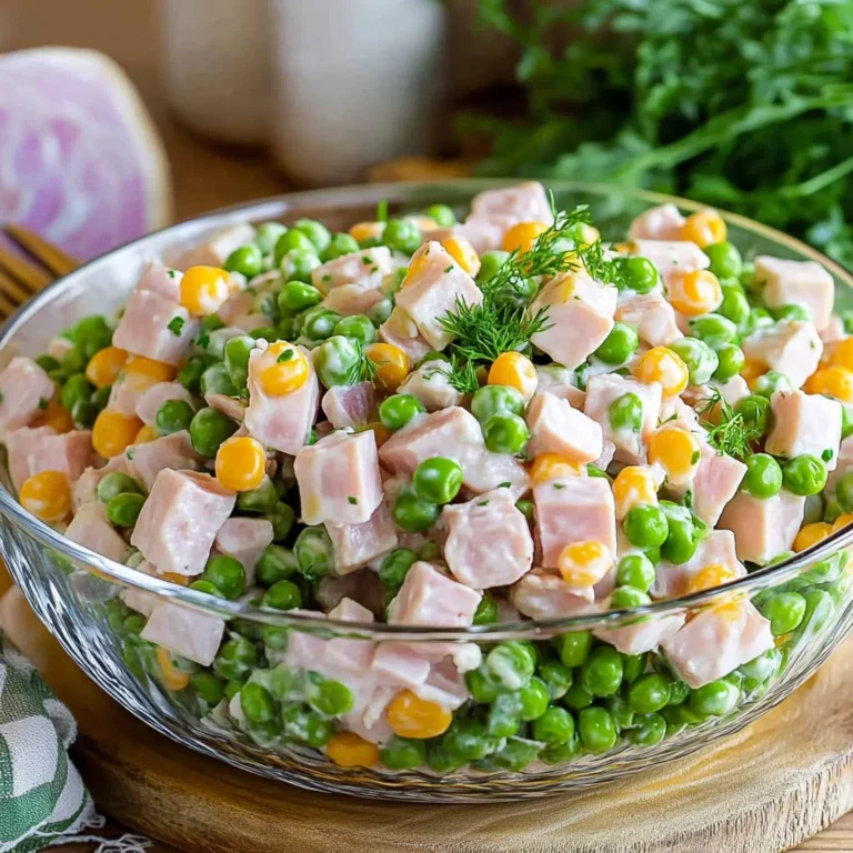 chicken ham and Pea Salad