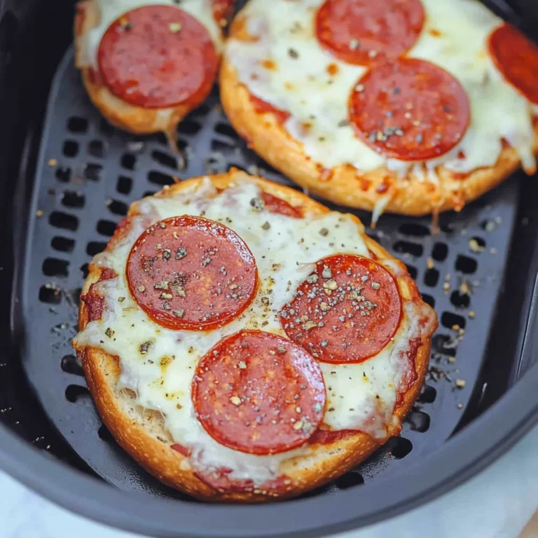 Air Fryer Bagel Pizzas