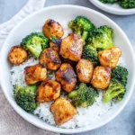Air Fryer Chicken Bites and Broccoli