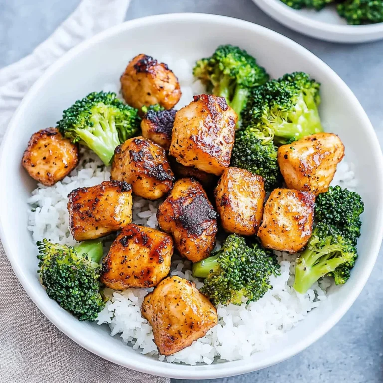 Air Fryer Chicken Bites and Broccoli