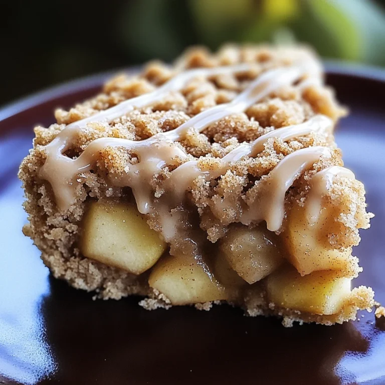 Apple Crumb Cake with Cinnamon Apple Drizzle