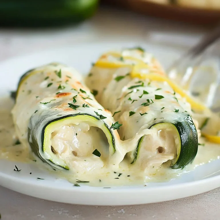 Chicken Alfredo Zucchini Roll Ups Recipe