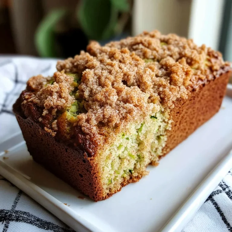 Cinnamon Streusel Topped Zucchini Bread Bakery Style: A Stunning Loaf