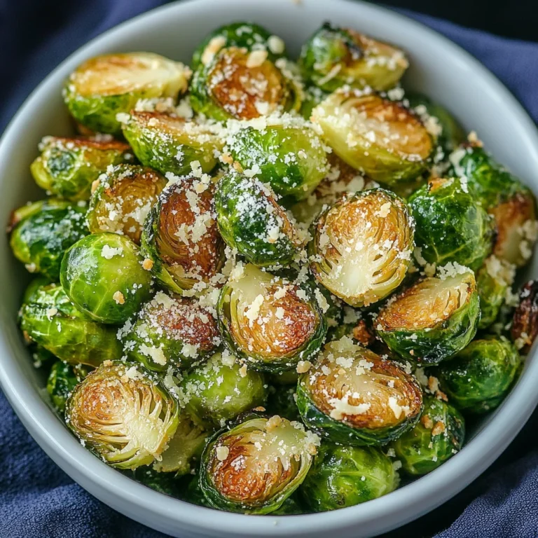 Crispy Garlic Parmesan Brussels Sprouts