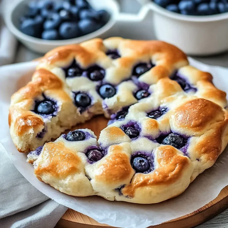 Fluffy Cottage Cheese Blueberry Cloud Bread
