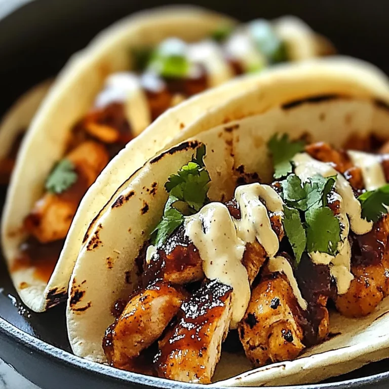 Garlic Butter Honey BBQ Chicken Tacos: Sweet, Savory & Irresistible!