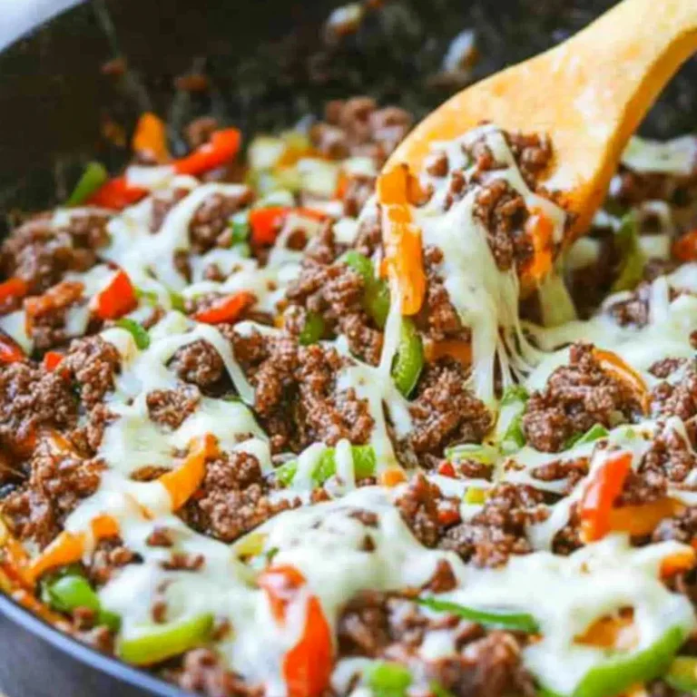 Ground Beef Philly Cheesesteak Recipe (Keto)
