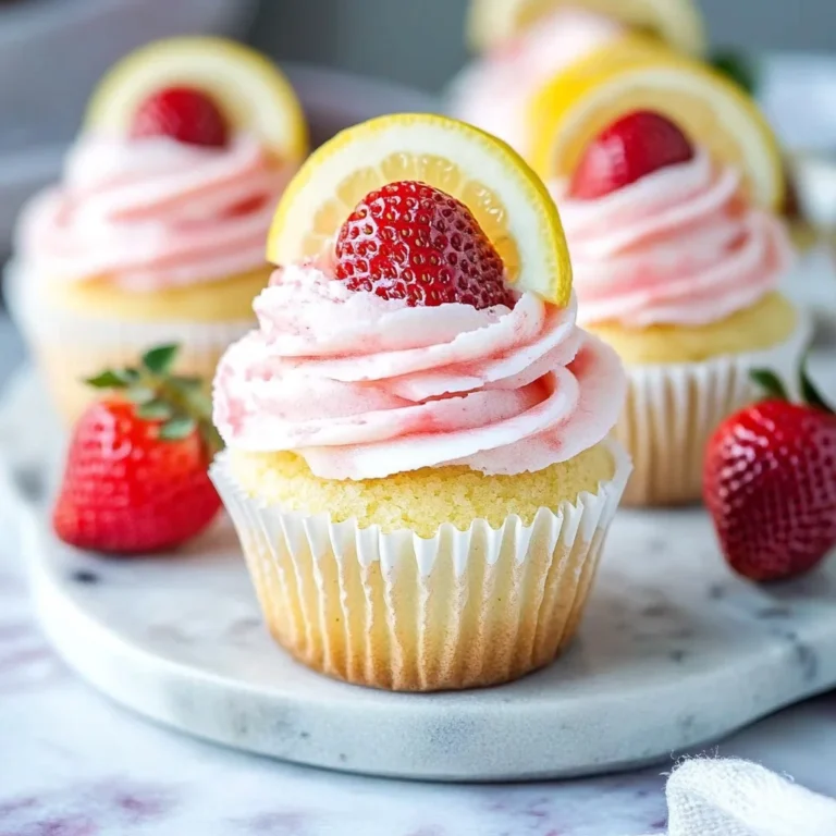 Strawberry Lemonade Cupcakes
