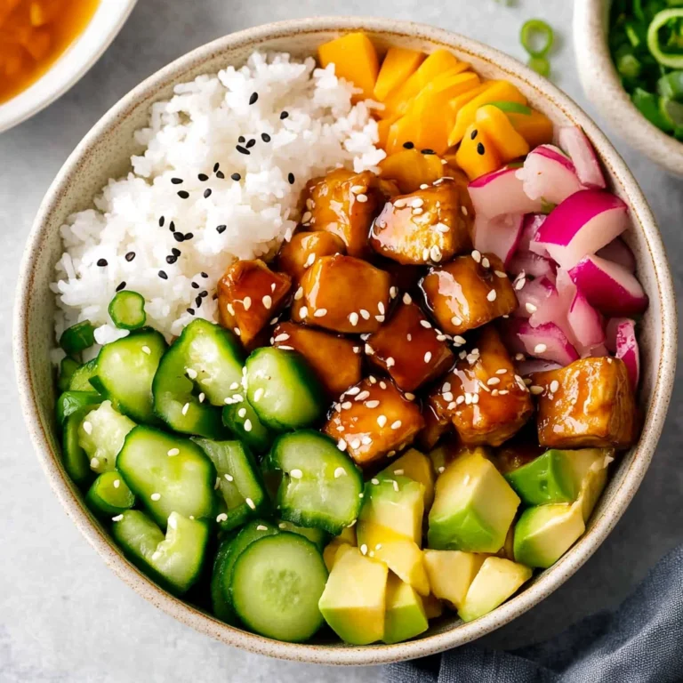 Teriyaki Chicken Poke Bowls