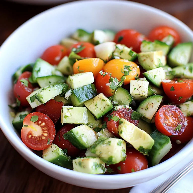 Tomato, Cucumber, Avocado Salad
