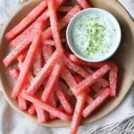 Watermelon Fries with Coconut Lime Dip | Healthy Summer Snack!
