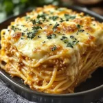 Baked Cream Cheese Spaghetti Casserole