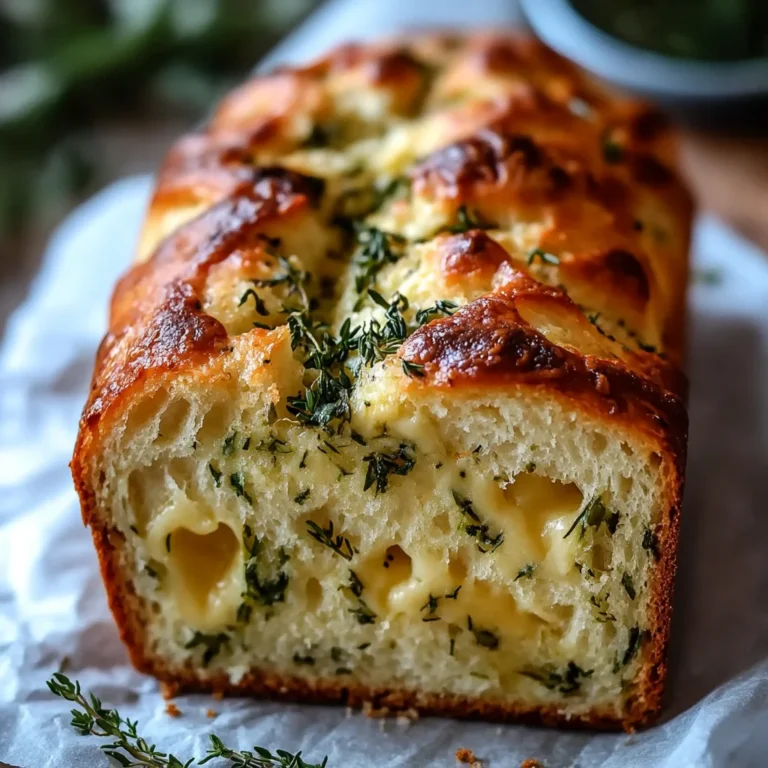 Cheese, Herb & Garlic Quick Bread (No Yeast)