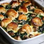 Chicken, Spinach, and Mushroom Low Carb Oven Dish