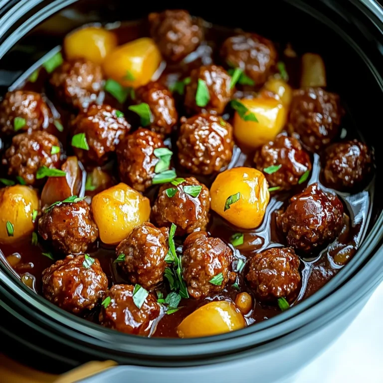 Crockpot Hawaiian Meatballs