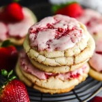 Double Strawberry Sugar Cookies