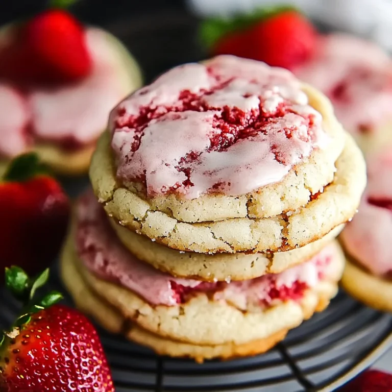 Double Strawberry Sugar Cookies