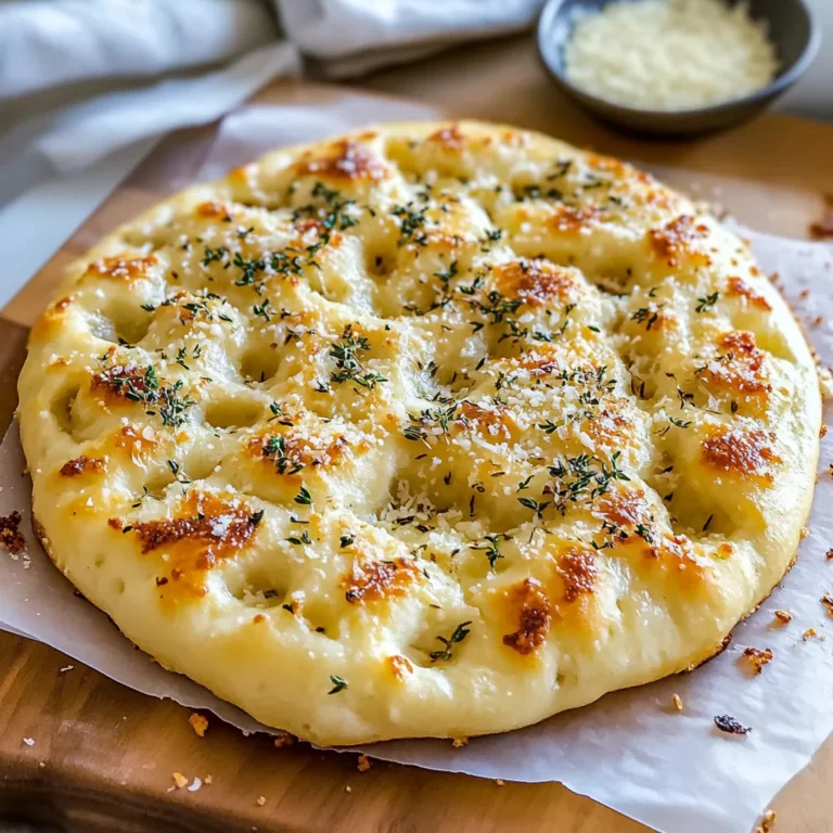 Garlic Parmesan Focaccia Bread : Savory & Easy