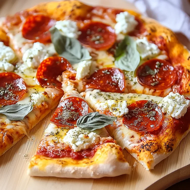 Hot Honey Pepperoni Ricotta Pizza : Sweet and Spicy