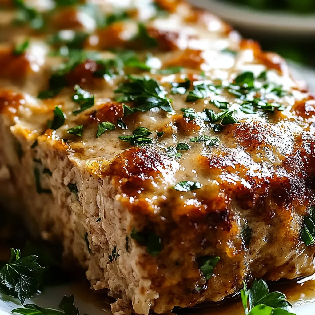 Melt-in-Your-Mouth Garlic Parmesan Chicken Meatloaf