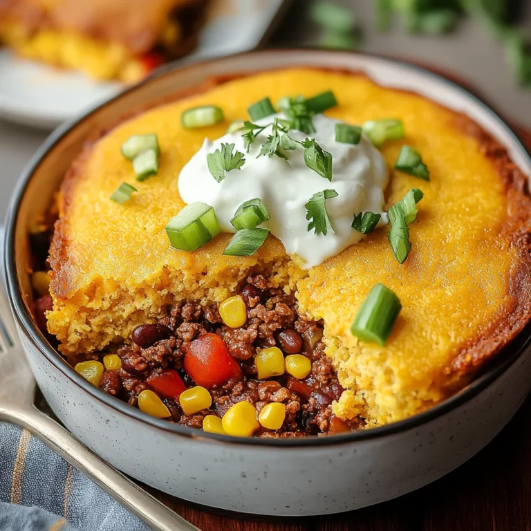 Southwest Beef Cornbread Casserole