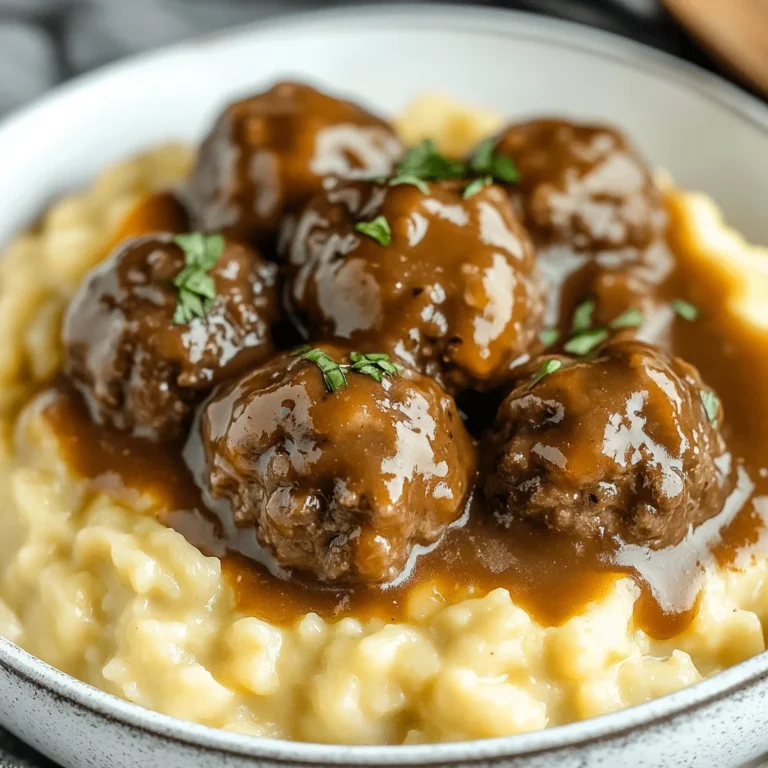Tasty Slow Cooker Salisbury Steak Meatballs Recipe