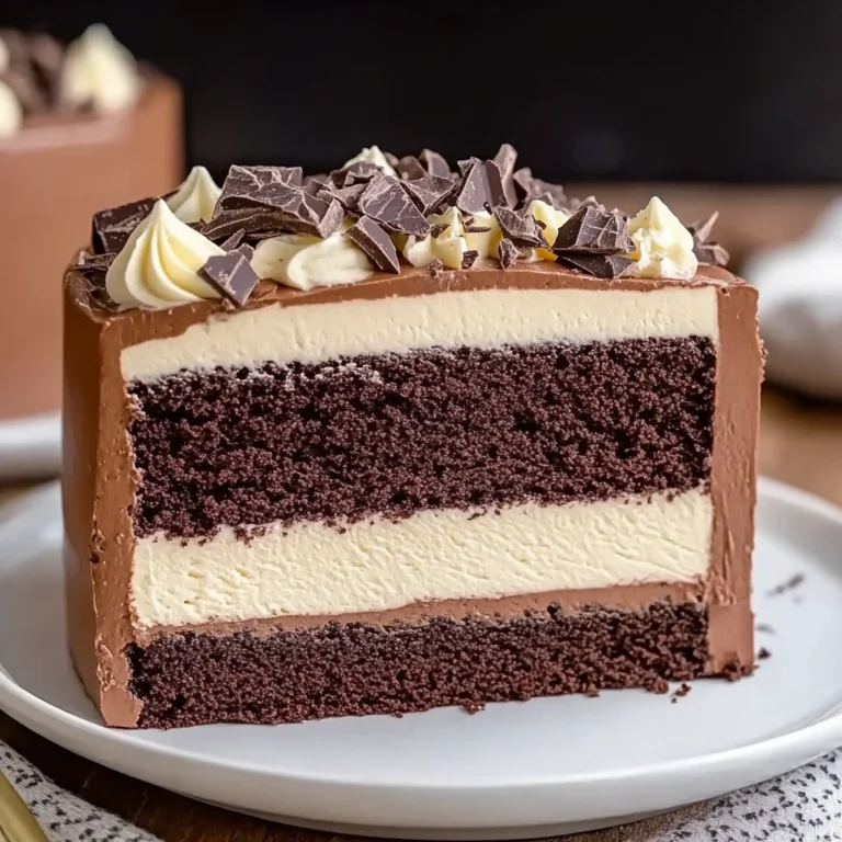 Tuxedo Cake – Triple Chocolate Mousse Cake