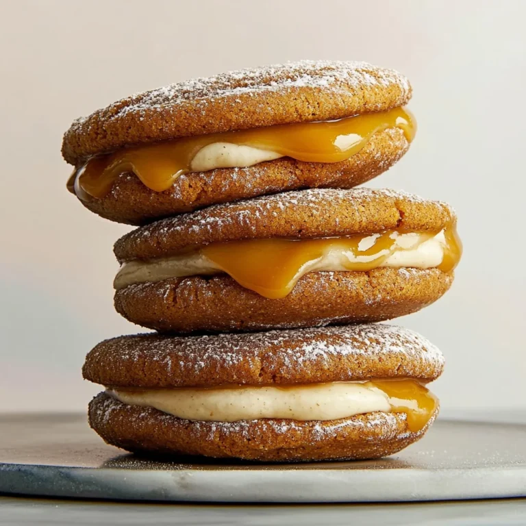 Apple Cider Whoopie Pie cookies with Caramel Filling